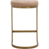 Crix Counter Backless Stool Gold Cantilever Base | Brown Faux Leather BM333252