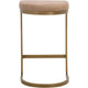 Crix Counter Backless Stool Gold Cantilever Base | Brown Faux Leather BM333252