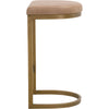Crix Counter Backless Stool Gold Cantilever Base | Brown Faux Leather BM333252