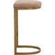 Crix Counter Backless Stool Gold Cantilever Base | Brown Faux Leather BM333252