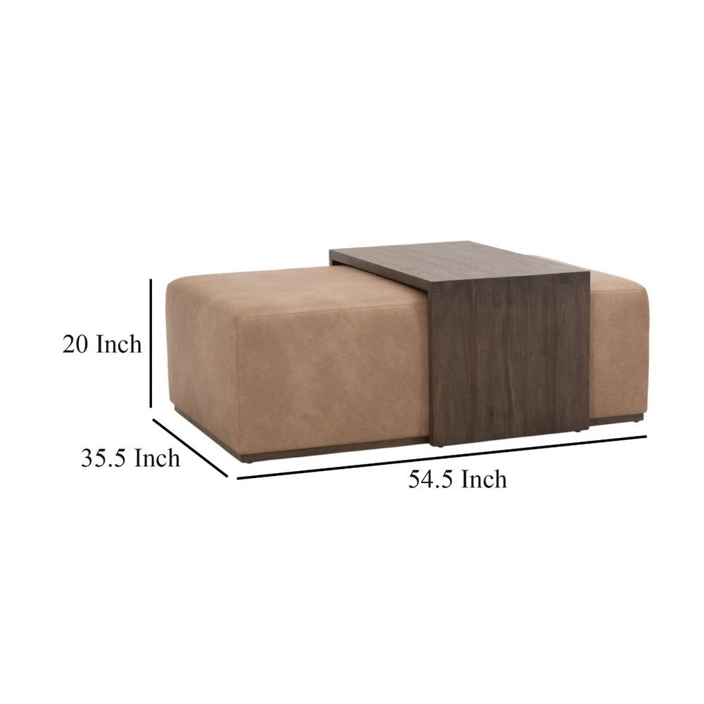 Keny Side End Table 20x20 Square Brown Acacia Veneer Top and Shelf BM333253