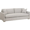 Racz Sofa | 2 Throw Pillows | Modern Gray Checkered Fabric | 86"