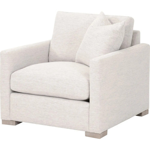 Racz Sofa Armchair | 1 Throw Pillow | Solid Oak Wood | Light Gray
