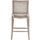 Bly Counter Stool Chair | Gray Oak Wood | Cane | Removable Cushion BM333257