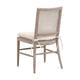 Bly Dining Side Chair Set of 2 | Gray Oak Wood | Cane Back Cream Linen BM333258