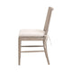 Bly Dining Side Chair Set of 2 | Gray Oak Wood | Cane Back Cream Linen BM333258