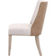 Ray Dining Chair | Solid Brown Ash Wood | Bisque Gray French Linen