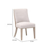 Ray Dining Chair | Solid Brown Ash Wood | Bisque Gray French Linen