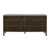 Hyz Wide Double Dresser | 8 Drawer | Dutch Brown Oak Wood | Iron Knobs BM333263