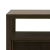 Hyz Extra Wide Nightstand | 2 Drawers w Open Shelf | Dutch Brown Oak