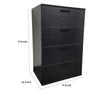 Levy Jumbo Tall Dresser Chest | 4 Drawers | Weathered Black Melamine BM333322
