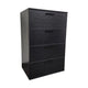 Levy Jumbo Tall Dresser Chest | 4 Drawers | Weathered Black Melamine