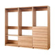 Dee Walk In Closet | Modular Freestanding Storage 4 Shelf 3 Rods Brown BM333323