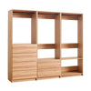 Dee Walk In Closet | Modular Freestanding Storage 4 Shelf 3 Rods Brown BM333323