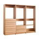 Dee Walk In Closet | Modular Freestanding Storage 4 Shelf 3 Rods Brown BM333323