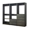 Dee Walk In Closet | Modular Freestanding Storage 4 Shelf 3 Rods Black BM333324