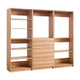 Dee Walk In Closet | Modular Freestanding Storage 9 Shelf 2 Rods Brown BM333325