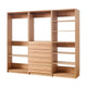 Dee Walk In Closet | Modular Freestanding Storage 9 Shelf 2 Rods Brown BM333325