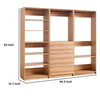 Dee Walk In Closet | Modular Freestanding Storage 9 Shelf 2 Rods Brown BM333325