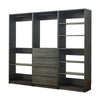 Dee Walk In Closet | Modular Freestanding Storage 9 Shelf 2 Rods Black BM333326