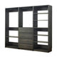 Dee Walk In Closet | Modular Freestanding Storage 9 Shelf 2 Rods Black BM333326