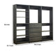 Dee Walk In Closet | Modular Freestanding Storage 9 Shelf 2 Rods Black BM333326