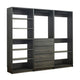 Dee Walk In Closet | Modular Freestanding Storage 9 Shelf 2 Rods Black BM333326