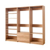 Dee Walk In Closet Modular Freestanding Storage 9 Shelf 2 Drawer Brown BM333327