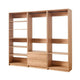 Dee Walk In Closet Modular Freestanding Storage 9 Shelf 2 Drawer Brown BM333327
