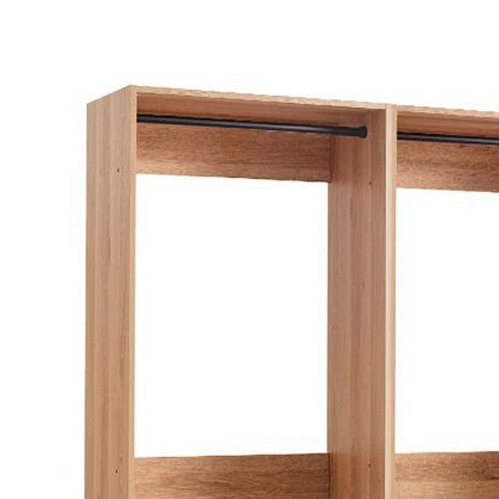 Dee Walk In Closet Modular Freestanding Storage 9 Shelf 2 Drawer Brown BM333327