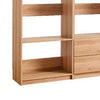 Dee Walk In Closet Modular Freestanding Storage 9 Shelf 2 Drawer Brown BM333327