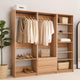 Dee Walk In Closet Modular Freestanding Storage 9 Shelf 2 Drawer Brown