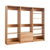 Dee Walk In Closet Modular Freestanding Storage 9 Shelf 2 Drawer Brown BM333327