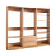 Dee Walk In Closet Modular Freestanding Storage 9 Shelf 2 Drawer Brown BM333327