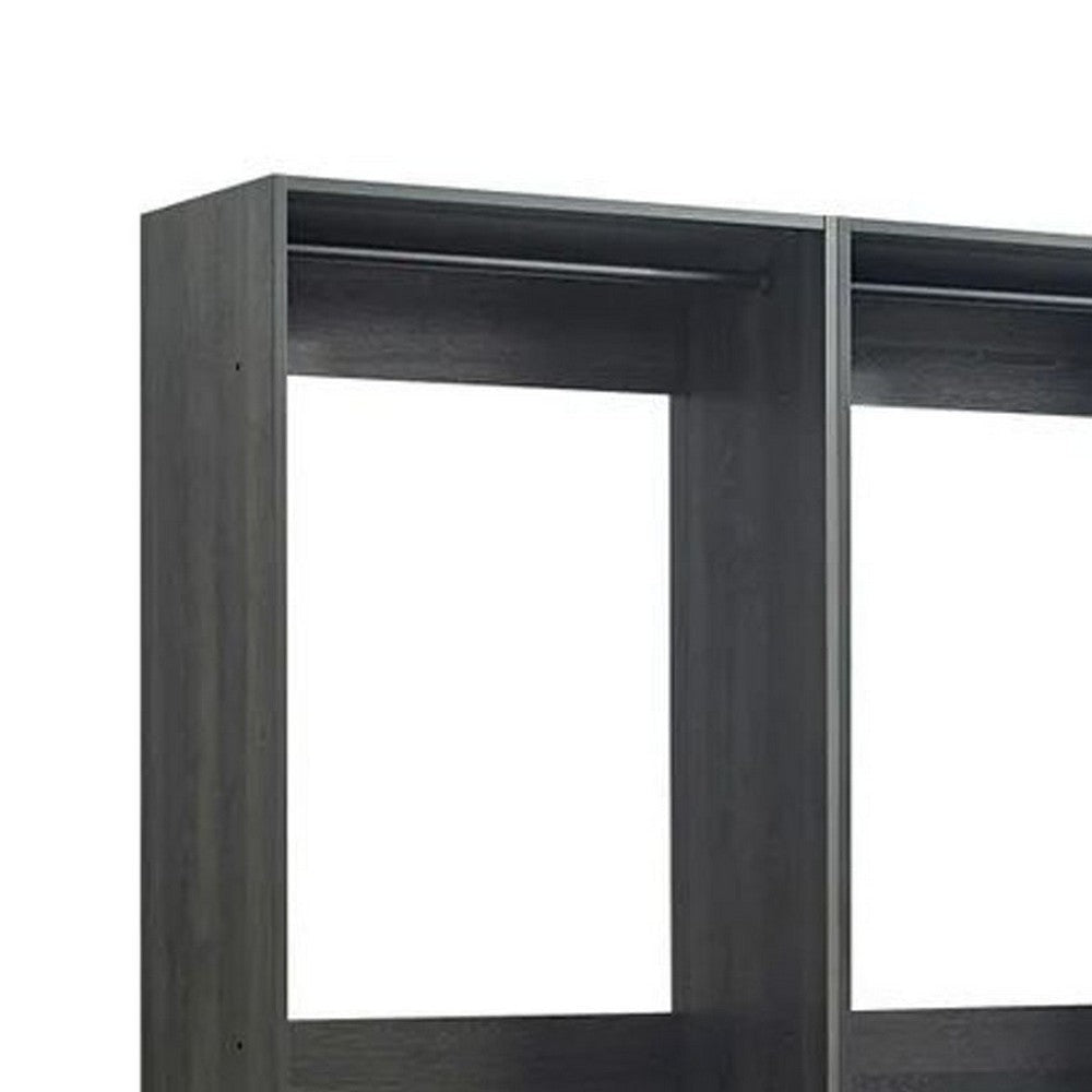 Dee Walk In Closet Modular Freestanding Storage 9 Shelf 2 Drawer Black BM333328