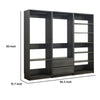Dee Walk In Closet Modular Freestanding Storage 9 Shelf 2 Drawer Black BM333328
