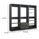 Dee Walk In Closet Modular Freestanding Storage 9 Shelf 2 Drawer Black BM333328
