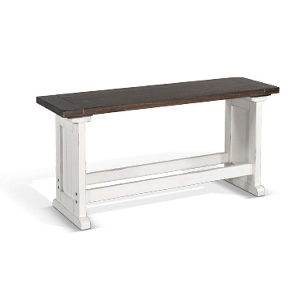 Orso 4pc Counter Height Breakfast Nook Dining Table Off White Brown BM333332