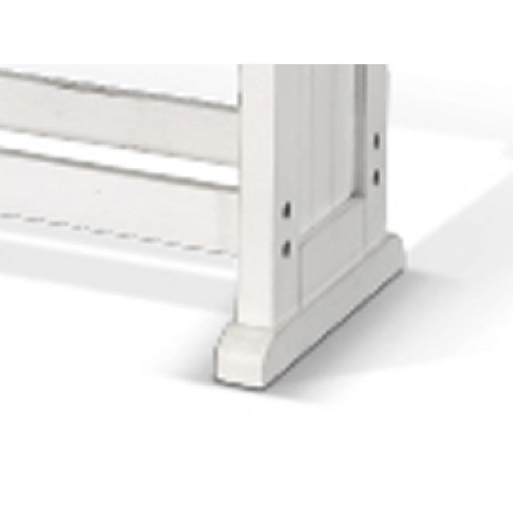 Orso Counter Height Dining Bench Farmhouse Off White Brown 48 Inch BM333333