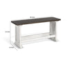 Orso Counter Height Dining Bench Farmhouse Off White Brown 48 Inch BM333333