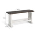 Orso Counter Height Dining Bench Farmhouse Off White Brown 48 Inch BM333333