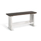 Orso Counter Height Dining Bench Farmhouse Off White Brown 48 Inch BM333333