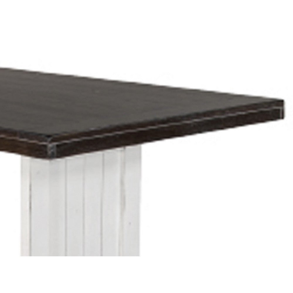 Orso Counter Height Dining Table | 60" Rectangular | Off White Brown
