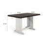 Orso Counter Height Dining Table | 60" Rectangular | Off White Brown