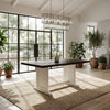 Orso Counter Height Dining Table | 60" Rectangular | Off White Brown
