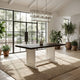 Orso Counter Height Dining Table | 60" Rectangular | Off White Brown