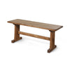 Marv Dining Bench | Trestle Base | Light Brown Mindi Wood 46’’ BM333335