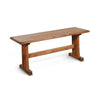 Marv Dining Bench | Trestle Base | Light Brown Mindi Wood 46’’ BM333335