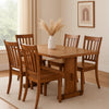 Marv Dining Table | 50" Rectangular | Farmhouse Light Brown Mindi Wood