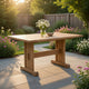Marv Dining Table | 50" Rectangular | Farmhouse Light Brown Mindi Wood